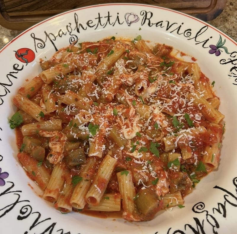 Pasta alla Norma (Rigatoni with Eggplant & Mozzarella)
